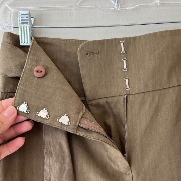 Classiques Entier Sz 2 Trousers Pants Tapered Leg High Rise Pockets Belted - Picture 5 of 9